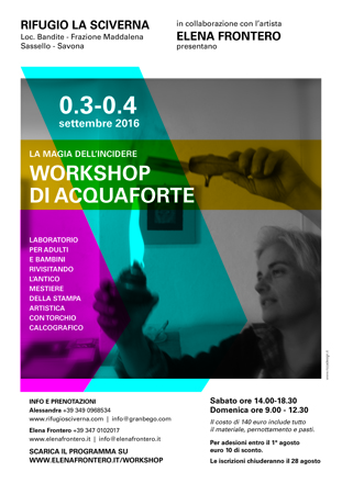 WORKSHOP DI ACQUAFORTE - La magia dell'incidere